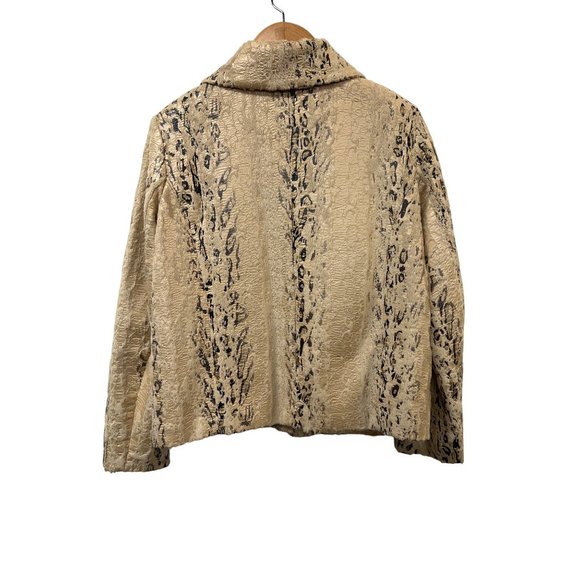Erin London Faux Leather Snake Print Jacket Coat - Picture 2 of 10